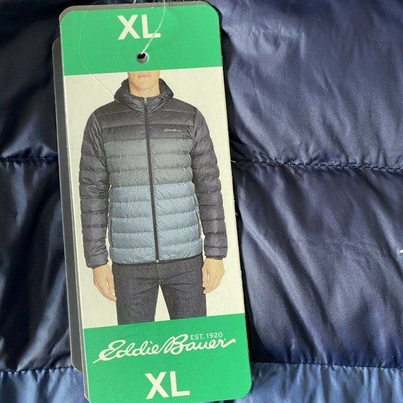 NEW!!! Eddie Bauer Men's Cirruslite Hooded 650 Fill Down Jacket - Picture 9 of 12